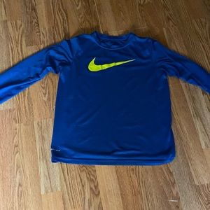 Blue nike dry fit long sleeve